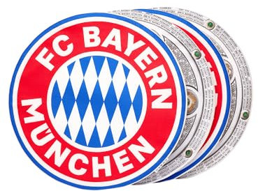 FC Bayern München Sitzkissen | Stuhlkissen | Rekordmeister | 4er-Set | Rot