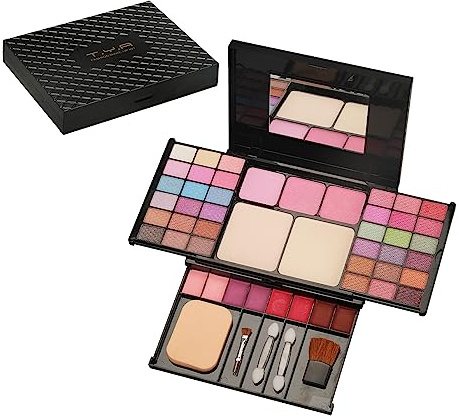 Maletin Maquillaje, Paleta de Maquillaje, Estuche Maquillaje, Set Maquillaje Mujer, Fórmula de Larga Duración y Fácil de Difuminar Estuche Maquillaje Mujer