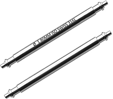 masar 24mm XTS180 Ø 1,8mm Swiss – Barrette à Ressort de Bracelet Montre – Goupille de Fixation, Tige, Pompe, Anse, Barre – Pointes 0,9mm – Watch Spring Bar, Pin - Acier Inoxydable 316L – 2 Pcs