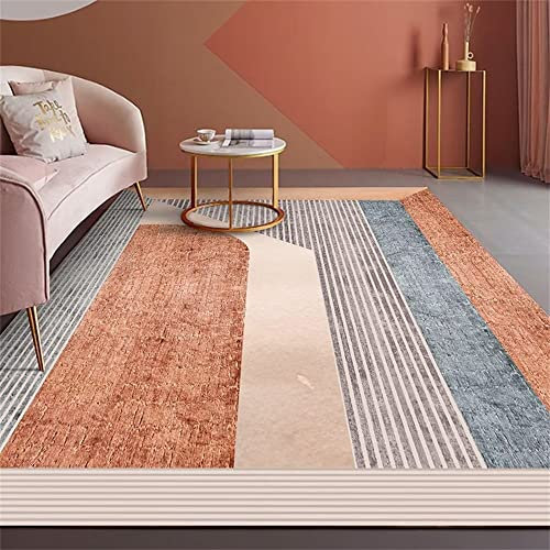 DJHWWD Teppich Kinderzimme Home deko Schlafzimmer-Rechteckteppich, Esszimmer-Orange-Teppich, Wohnzimmerteppich, rutschfest spielmatte für Kinder 100X180CM