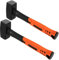 KOHAND 2 Pack 2 lb / 32oz Club Hammer, Heavy Duty Stoning Hammer, Sledge Hammer with Fibreglass Handle and Rubber Grip for Chisels, Nails, Punches