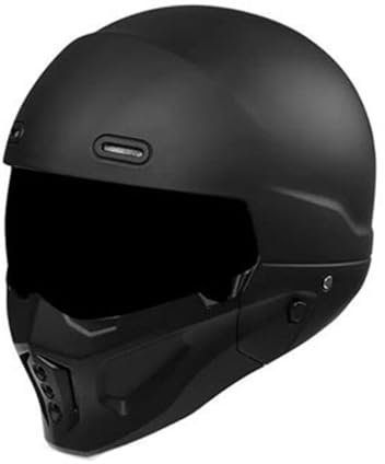 Vintage Motorrad Lokomotive Helme Mit Schwarzem Visier, Integralhelme Herren Damen, Motorradhelm DOT/ECE-Zugelassen, Motocrosshelme Für ATV UTV ( Color : B , Size : L=59-60cm )