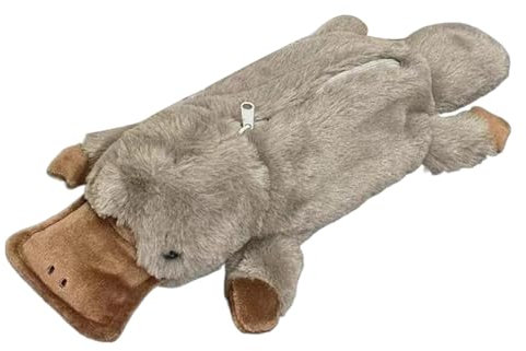 DimyFew Plüsch Federmäppchen, Stiftetasche, Kosmetiktasche, Make Up Tasche, Schreibwaren Organizer, Plüsch Tier Federmäppchen, Bleistifttasche für Jungen, Mäd, Schnabeltier