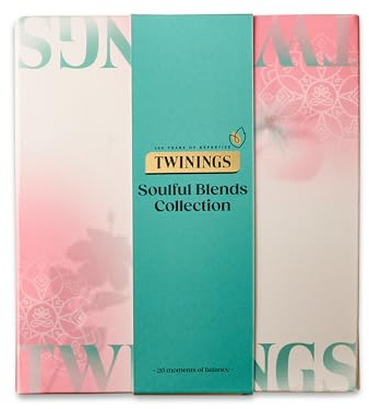 Twinings Soulful Blends Collection Gift Box | Ideal Gifts For Birthday & Valentines Gifts For Her|20 Tea Bags |4 Flavours of Premium Green & Herbal Tea Bags