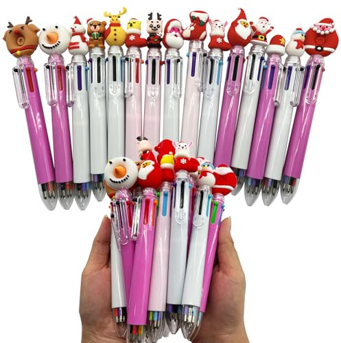 KASURE 15 Stück Weihnachtsstifte, Kugelschreiber Weihnachten Motiv, Weihnachtskugelschreiber, Weihnachtliche Stifte für Den Einsatz In Schulen, Büros, Wohnhäusern