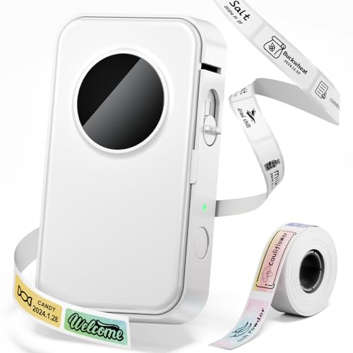 Phomemo D35 Label Maker Machine, Mini Label Machine Handheld Label Printer | Small Handheld Label Printer, Bluetooth Thermal Sticker Maker, Portable Inkless Label Makers Rechargeable