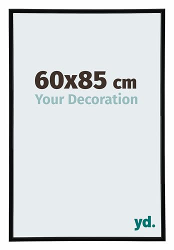yd. Your Decoration - Puzzlerahmen 60x85 cm - Schwarz Hochglanz - Puzzlerahmen 1500-2000 Teile - Kunststoff Bilderrahmen - Annecy