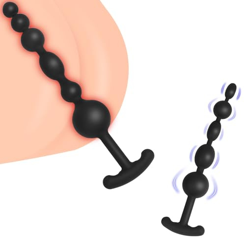 Qiyasex Silikon Analkugeln Analplug Analkette Mit 5 Kugel Anal Beads Liebeskugeln Analperlen Prostata Massager G-Punkt Stimulator Masturbator Anal Butt Plug Sm Sexspielzeug FüR Frauen MäNner (5 Kugel)