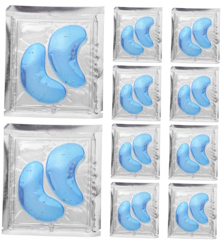 IWOWHERO 10paare Kollagen Augenmasken Hydratisierende under Eye Patches Gegen Tränensäcke Für Frauen Mädchen Feuchtigkeitsspendend Faltenreduzierend Individuell Verpackt Mit Glitzerndem Des
