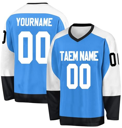 Generisch Benutzerdefinierte Hockey Trikots für Erwachsene Kinder Personalisierte Trainingsshirt mit Team Name Nummer Machen Sie Ihre eigenen Eishockey Trikots