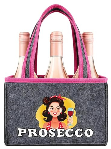 Anicy Regalo divertente per donna, regali idee di compleanno gadget idee cofanetto, regalo di addio al celibato for prosecco