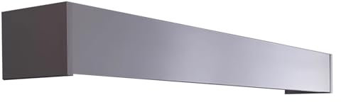 Generisch Deckenmontierter Vorhang mit Querbehang - Zuschneidbarer dekorativer Volant aus Aluminiumlegierung mit Schrauben, Halterungen, Endkappen - Grau, 3,4 m (11,1 Fuß)