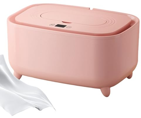 Biniveil Scaldasalviettine Portatile, Dispenser Salviette Umide Ricaricabile USB, Scatola Isolata Riscaldata Omogeneamente per Pelle Sensibile Casa Asilo Auto Viaggi Notte