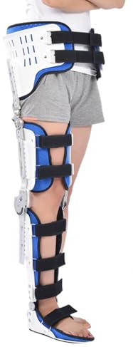 MINHUIJIHUI Full Leg Brace,Knee Support Hip Knee Ankle Foot Orthosis,Full Leg Brace Adjustable Knees Immobilizer BraceS,Adjustable Orthotic Immobiliser,For Women And Men