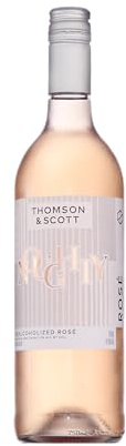 Thomson & Scott Noughty Still Rosé Alcohol Free Wine 750ml | Low Sulphate No Alcohol Wine | Provence Style Rose Wine from South Africa | Finest Non Alcoholic Wines