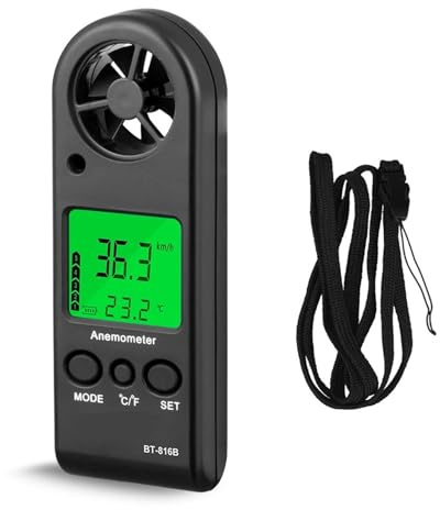 Anemómetro portátil, medidor de velocidad del viento, sensor, comprobador aire, anemómetro for fotografía embarcaciones