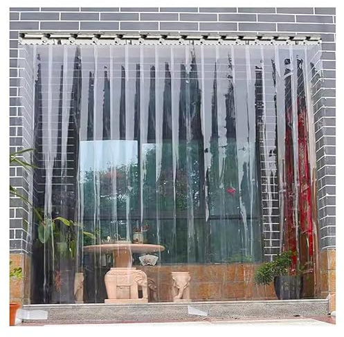 PVC Streifenvorhang Lamellen,Streifenvorhang Industrie Bausatz,für Ställe Paddocks Hallen,Gefrierraum-Streifenvorhang,Industrie-Streifenvorhang,Vinyl-Streifenvorhang(135x230cm/53.15x90.55in)