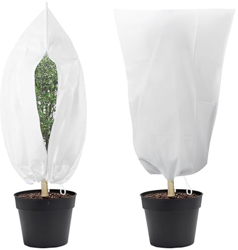 EJRUP 2pcs Voile Hivernage Plante Exterieur, Housse Hivernage Plante Exterieur, Voile d Hivernage, Protection pour Divers Types d'Arbres, 80x100 CM