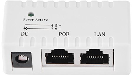 ERYUE Adattatore Splitter POE Rete LAN Iniettore Power over Ethernet Spina Conveniente per Switch Router Tensione di Ingresso RJ45 per le Aziende (Bianco)
