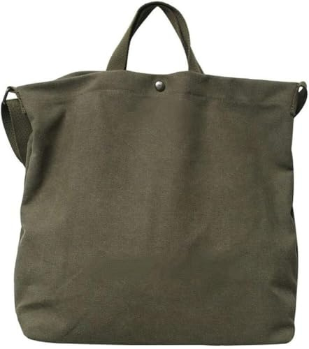 Bolso de mano de lona para mujer, bolso de trabajo casual cruzado con asa superior, bolso cruzado verde