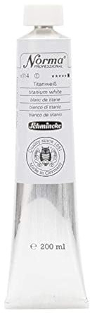 Schmincke – Norma® Professional - feinste Künstler-Ölfarben, Titanweiß - 200 ml