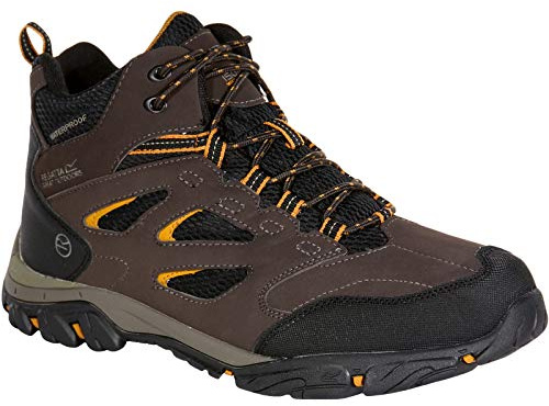 Regatta Mens Holcombe IEP Mid Hiking Boots (10 UK) (Peat/Inca Gold)
