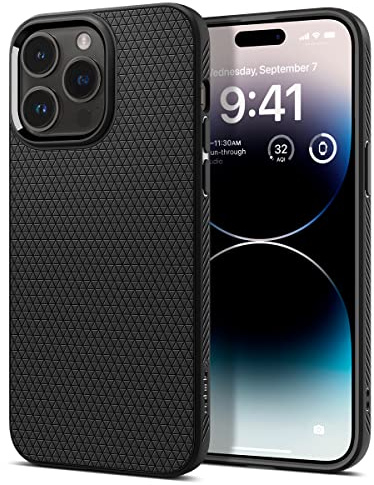 Spigen Liquid Air Case Compatible with iPhone 14 Pro Max - Matte Black