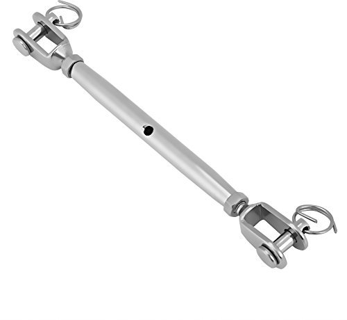 Backen- und Backen-Spannschloss, Edelstahl, Geschlossene Backe, Stahl, Geschlossener Körper, Spannschloss, Verzinktes Rigging-Schrauben-Spannschloss für Marineboot, Yacht, Outdoor-Aktivitäten(M8)