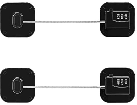 Kühlschrank Schloss für Kindersicherung Kühlschrankschloss Ohne Bohren Waschmaschinen Schloss mit Code für Schränke Fenster Kleiderschränke 2 Stück
