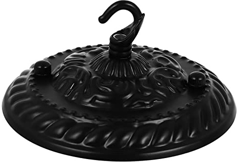 LABRIMP Pendelleuchtenplatte Vintage Deckenleuchte Abdeckung Retro aus Stahl und Zinklegierung Rostbeständige in Schwarz für Riegel und Restaurants