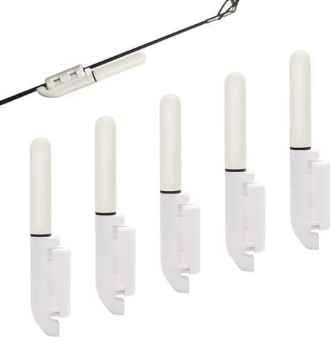 kyaoayo 5 Stücke Angel-Alarmglocken, Nachtlicht Knicklicht Angeln, Led Bissanzeiger Rutenspitze, Leuchtende LeuchtstäBe Mit Schnalle, Nacht-Angel-Bissanzeiger FüR Nachtangeln.(Upgrade-Version)