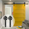 Randaco Rail porte coulissante 183cm/6FT, système de porte coulissante avec une capacité de charge de 150kg, kit porte coulissante pour une seule porte en bois(style roue géante)