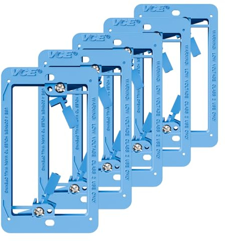 VCELINK Low Voltage Mounting Bracket, Flush Low Voltage Box, Blue 5-Pack