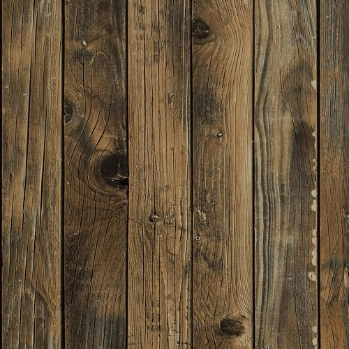 AMIGO Or et Bleu Effet Planches de Bois Autocollant Papier Peint Décoller et Coller Rouleau de Film Vinyle pour Porte de Placard de Chambre à Coucher 44.5x500cm