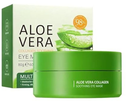 SoGood Essentials Augenpads Augenmaske - 60 Stück Aloe Vera Eye Pad mit Aloe Vera Extrakt & Kollagen - gegen Augenringe, Tränensäcke, Falten & Schwellung
