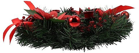 FUNOMOCYA 1stück Weihnachtskranz Kerzenhalter Aus Eleganter Deko-ständer Für Weihnachten Valentinstag Partys Retro-Stil Für Tisch Kaminsims Bücherregal Bar
