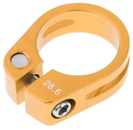 Legierung Sattelklemme,Fahrrad Sattelklemme 2 Stück Sattelklemmen-Kragen aus Aluminiumlegierung, passend for 27,2 mm Fahrrad-Sattelstütze(Color:Gold 28.6mm)