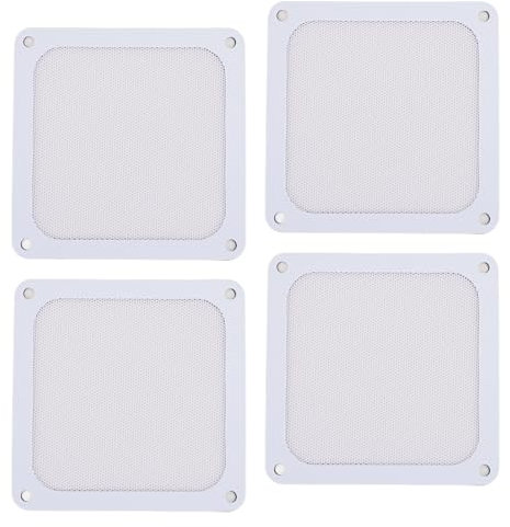 Yusat 4 st PC-fläkt dammfilter magnetisk ram 120 mm PVC datorkylare fläkt dammfilter nätgaller för ventilationsfläkt