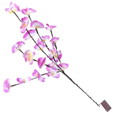 Cabilock Kreative Led Phalaenopsis Zweige Dekoleuchte Mit Warmem Licht Simulation Orchideenzweig Batteriebetrieben Für Wohnzimmer Und Festtagsdeko