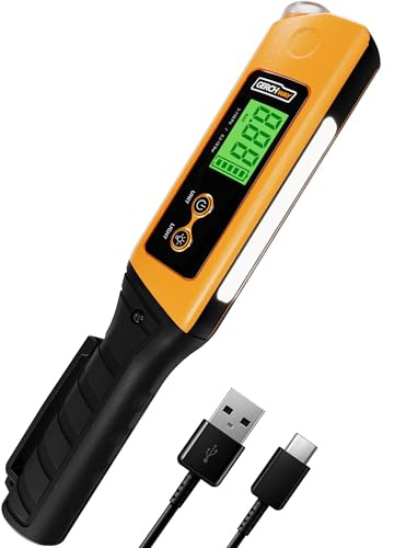 2-in-1 Digital Tire Pressure Gauge with Magnetic LED Work Light, USB Rechargeable, Lab Tested Air Gauge, 150 PSI