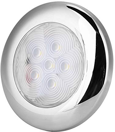 UPALDHOU 6 LUMIÈRE LED, Lampe Lumineuse à Dôme PC en Acier Inoxydable économe en énergie pour Toit en T Console, Grands Navires, Navires de Ponton avec Installation Facile, Utilisation Polyvalente