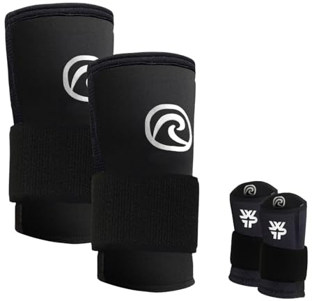 Rehband RX Wrist Support x World Fitness Project 3-in-1 Handgelenk-Bandage Fitness & Krafttraining, 5 mm SBR/Neopren Wrist Wrap schützt & stabilisiert das Handgelenk,1 Paar