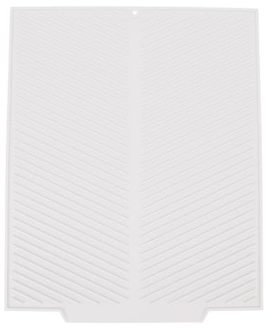 Tappetino per asciugare il piatto in silicone 40 x 40 cm | Tappetino di scarico per impugnatura termica | Tappetino da cucina ad asciugatura rapida per lavello/controsoffitto/piatti | Lavabile in