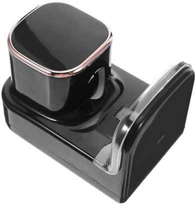 BIUDECO Automatischer Elektrischer Zahnpastaspender zur Wandmontage Verschleißfester Tubenquetscher für Zahnpasta Gesichtsreiniger und Handcreme Schwarzer Zahnpastahalter ohne Bohren