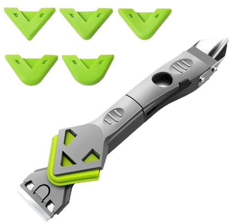KEPYATI Rasqueta Vitroceramica 7 En 1, Aplicador Silicona Herramienta, Kit De Calafateo Herramienta Eliminador - Un Solo Kit Para Satisfacer Todas Tus Necesidades Y Conseguir Unos Sellados Perfectos