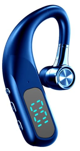 Bluetooth Earpiece Wireless Handsfree Headset Single In Ear Piece Hands Free Earphones with ENC Noise Cancelling Mic Water-Resistant Ear Hook Earpiece 30H Playtime Secure Fit for Man Women Office Work