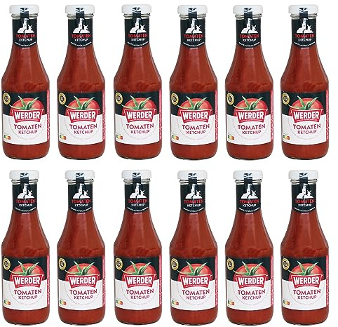 Werder Lot de 12 pots de ketchup pour tomates (12 x 450 ml)