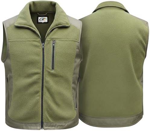 German Wear Jagdweste Jägerweste jagdbekleidung Fleece/Lederweste Weste Jagd braun
