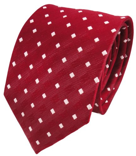 TigerTie Designer Seidenkrawatte in gepunktet gemustert - Krawattenbreite 8 cm