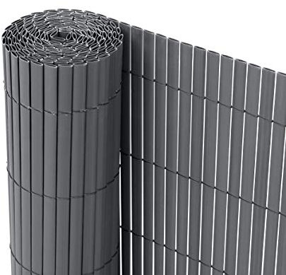 Ribelli® PVC Sichtschutzmatte Sichtschutzzaun Sichtschutz Zaun Balkon Windschutz (120 x 400 cm, Anthrazit)